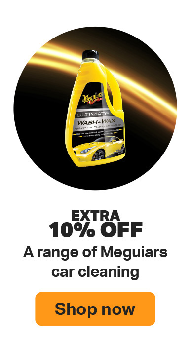 EXTRA 10% A RANGE OF MEGUIARS CAR CLEANING