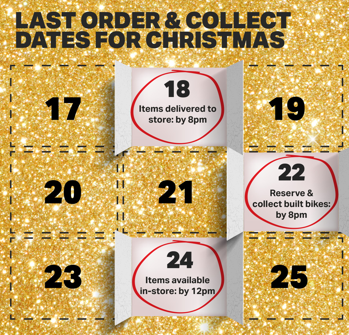 LAST ORDER & COLLECT DATES FOR CHRISTMAS