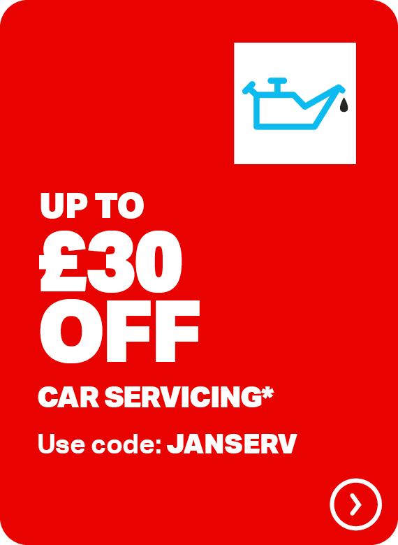 UP TO £30 OFF CAR SERVICING* USE CODE: JANSERV