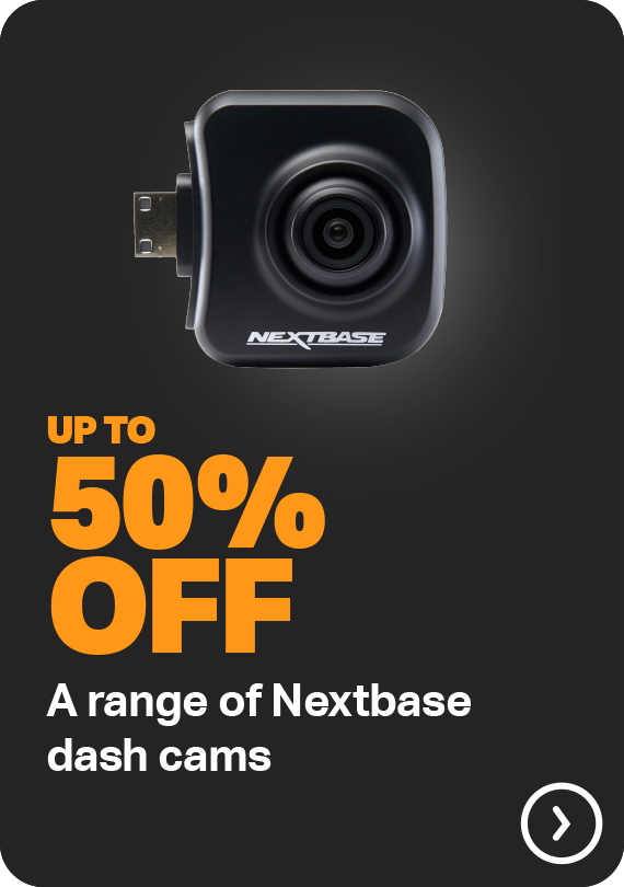 UP TO 50% OFF A RANGE OF NEXTBASE DASH CAMS