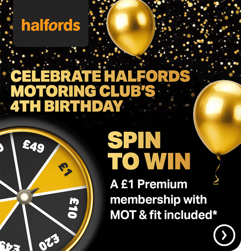 SPIN TO WIN A £1 PREMIUM MEMBERSHIP WITH MOT & FIT INCLUDED*