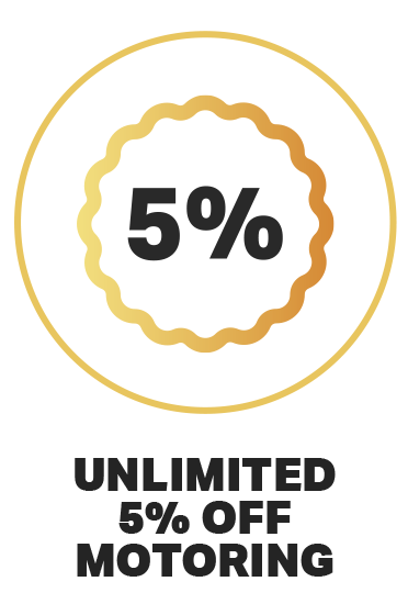 UNLIMITED 5% OFF MOTORING