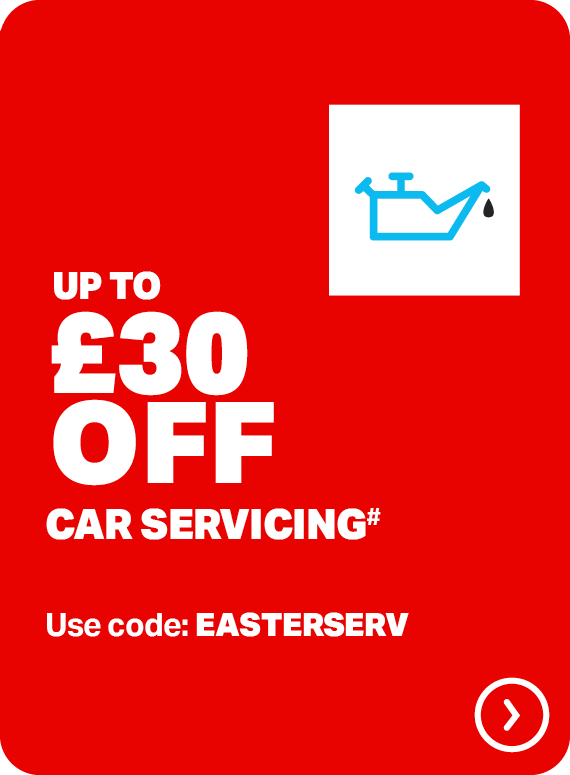 UP TO £30 OFF CAR SERVICING# USE CODE: EASTERSERV