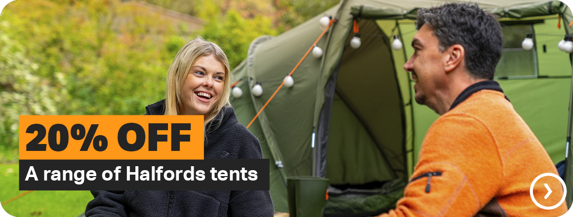 20% OFF A RANGE OF HALFORDS TENTS
