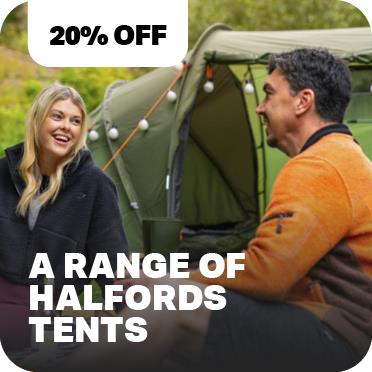 20% OFF A RANGE OF HALFORDS TENTS