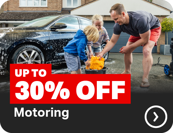 UP TO 30% OFF MOTORING - SHOP NOW