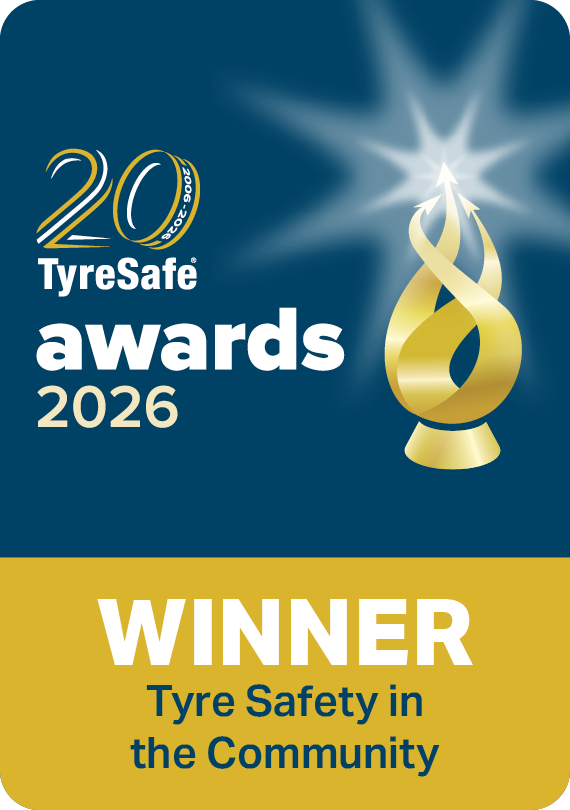20 YEARS TYRESAFE AWARDS 2026 WINNER TYRE SAFETY IN THE COMMUNITY