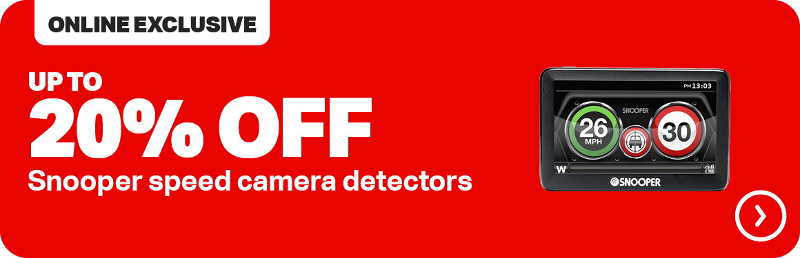 ONLINE EXCLUSIVE - UP TO 20% OFF SNOOPER SPEED CAMERA DETECTORS