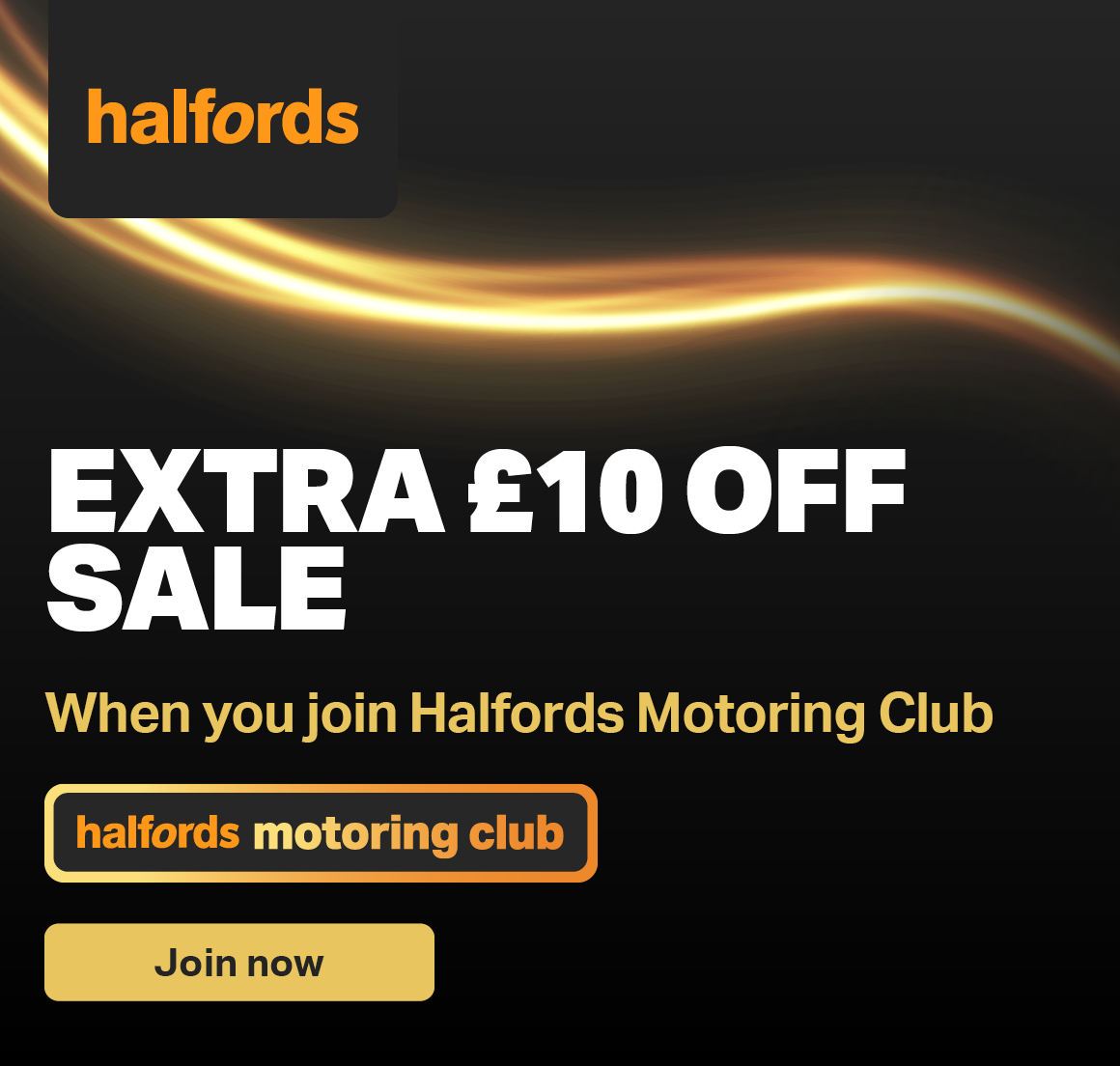 EXTRA £10 WHEN YOU JOIN HALFORDS MOTORING CLUB PREMIUM - JOIN NOW