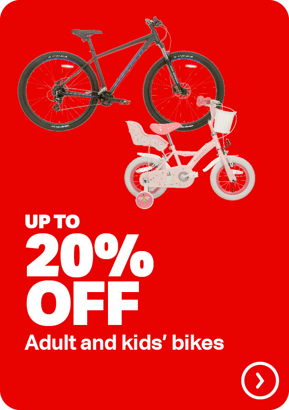 UP TO 20% OFF ADULT AND KIDS' BIKES