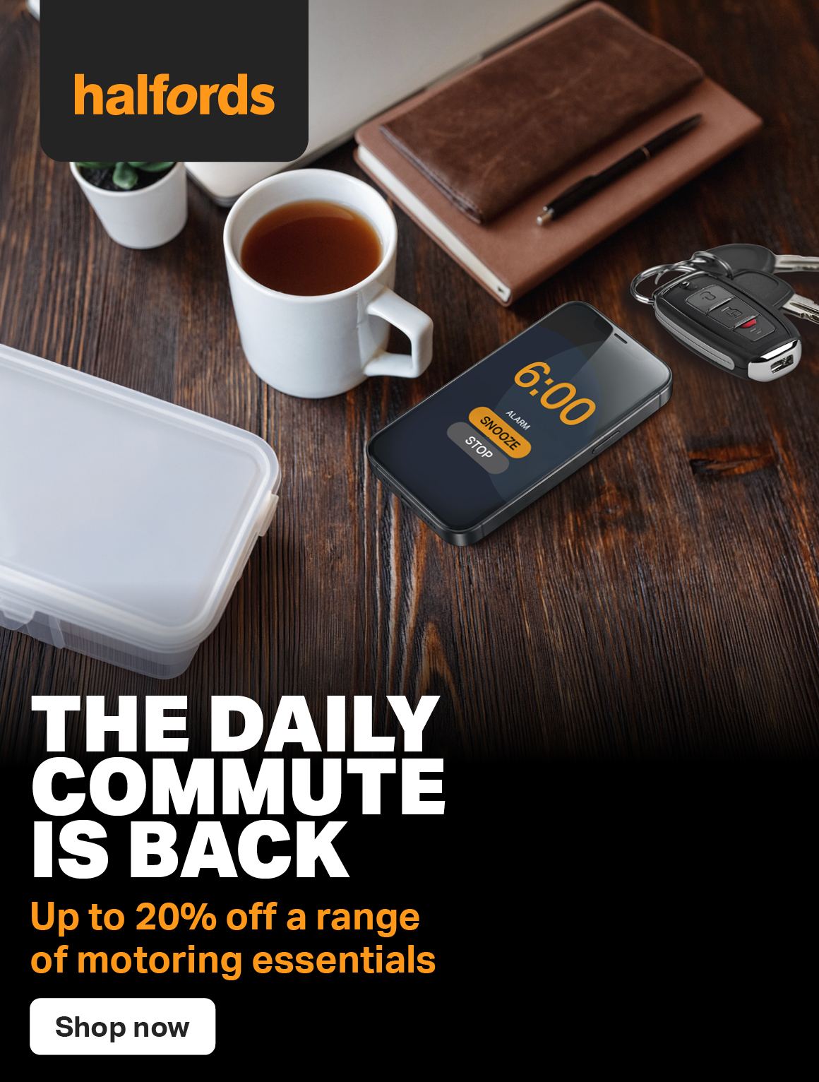 THE DAILY COMMUTE IS BACK - UP TO 20% OFF A RANGE OF MOTORING ESSENTIALS
