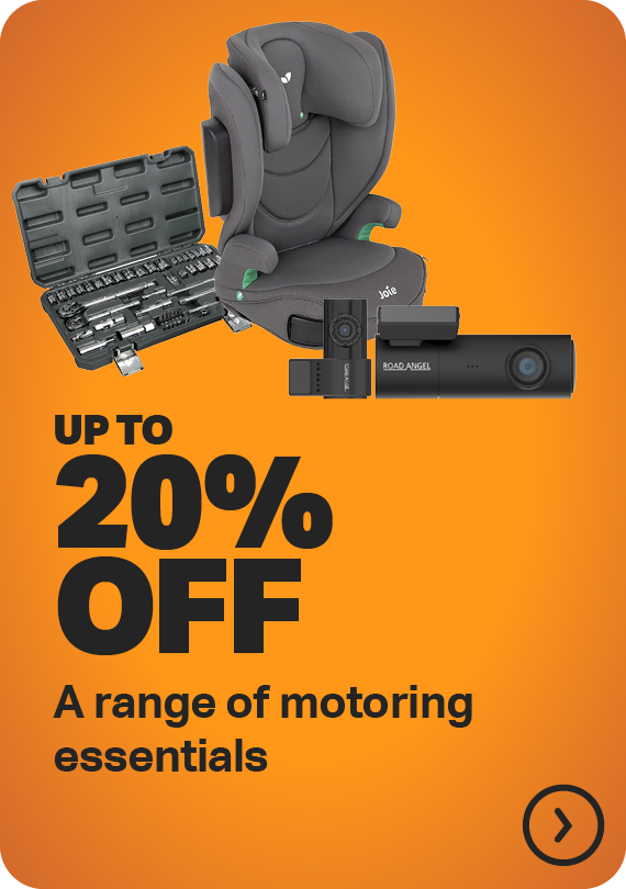 UP TO 20% OFF A RANGE OF MOTORING ESSENTIALS
