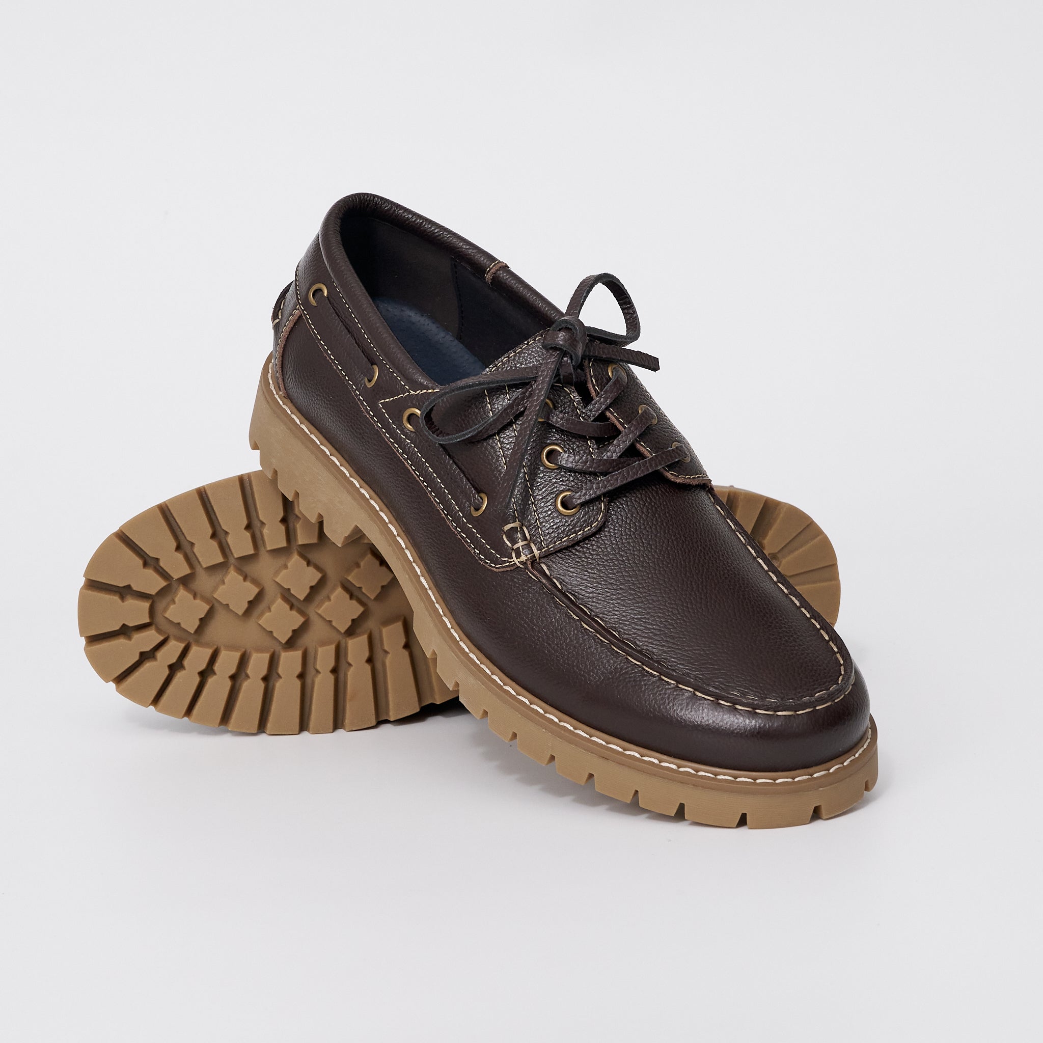 Steelers Helmsman Men's Leather Boat Shoes