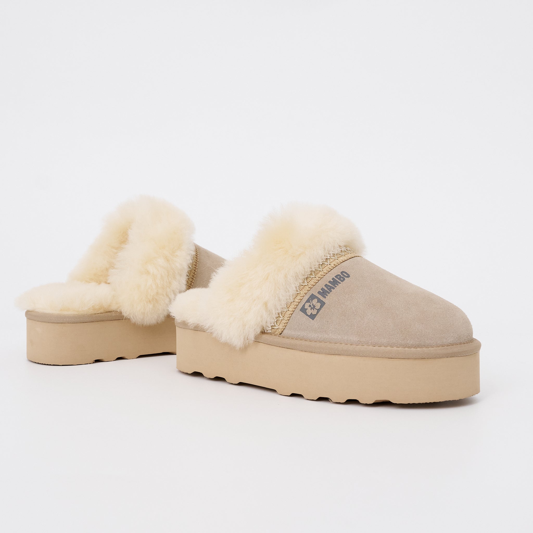 Mambo Buller Women's Leather Platform Slippers