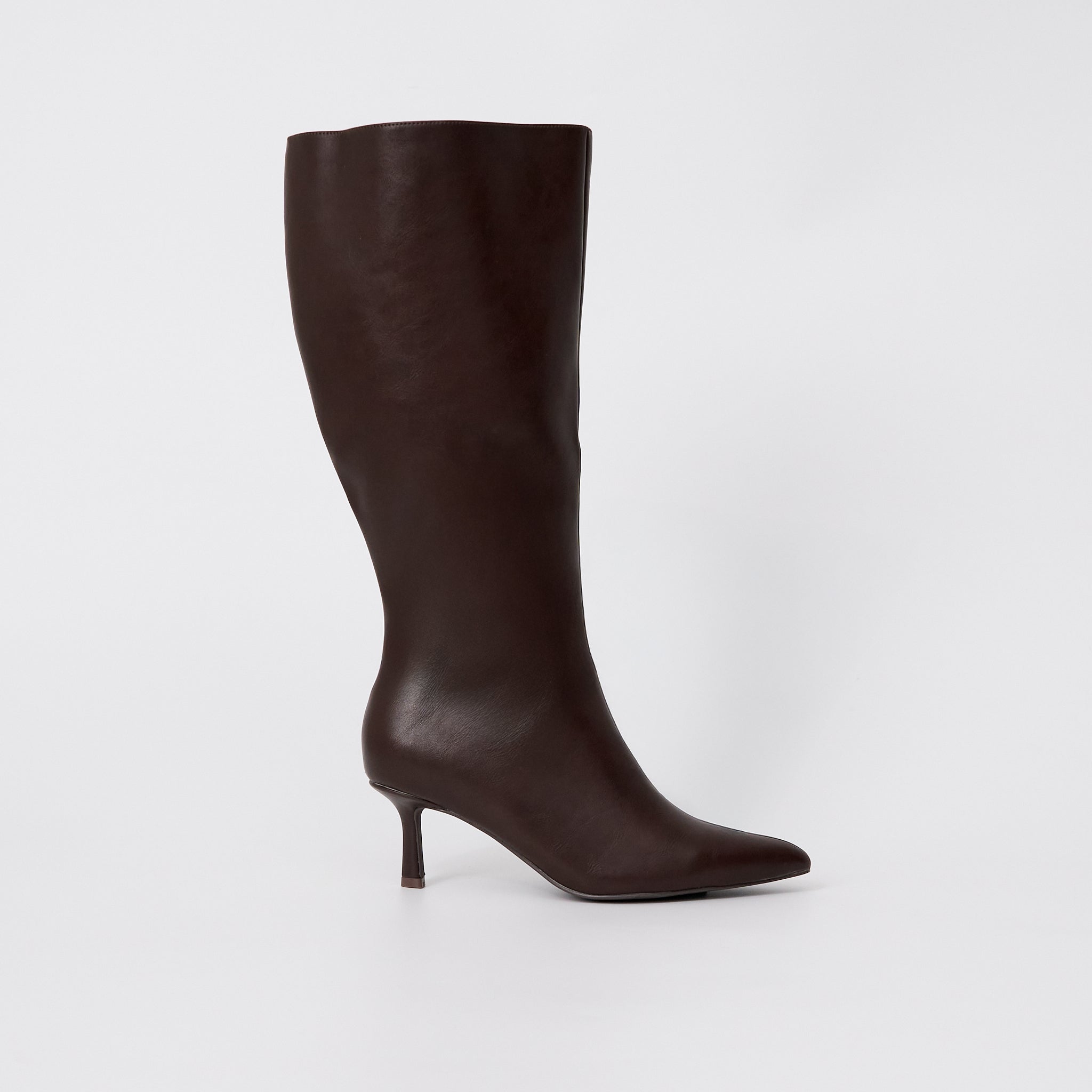 Pulp Kleo Women's Wide Fit Kitten Heel Knee Boots