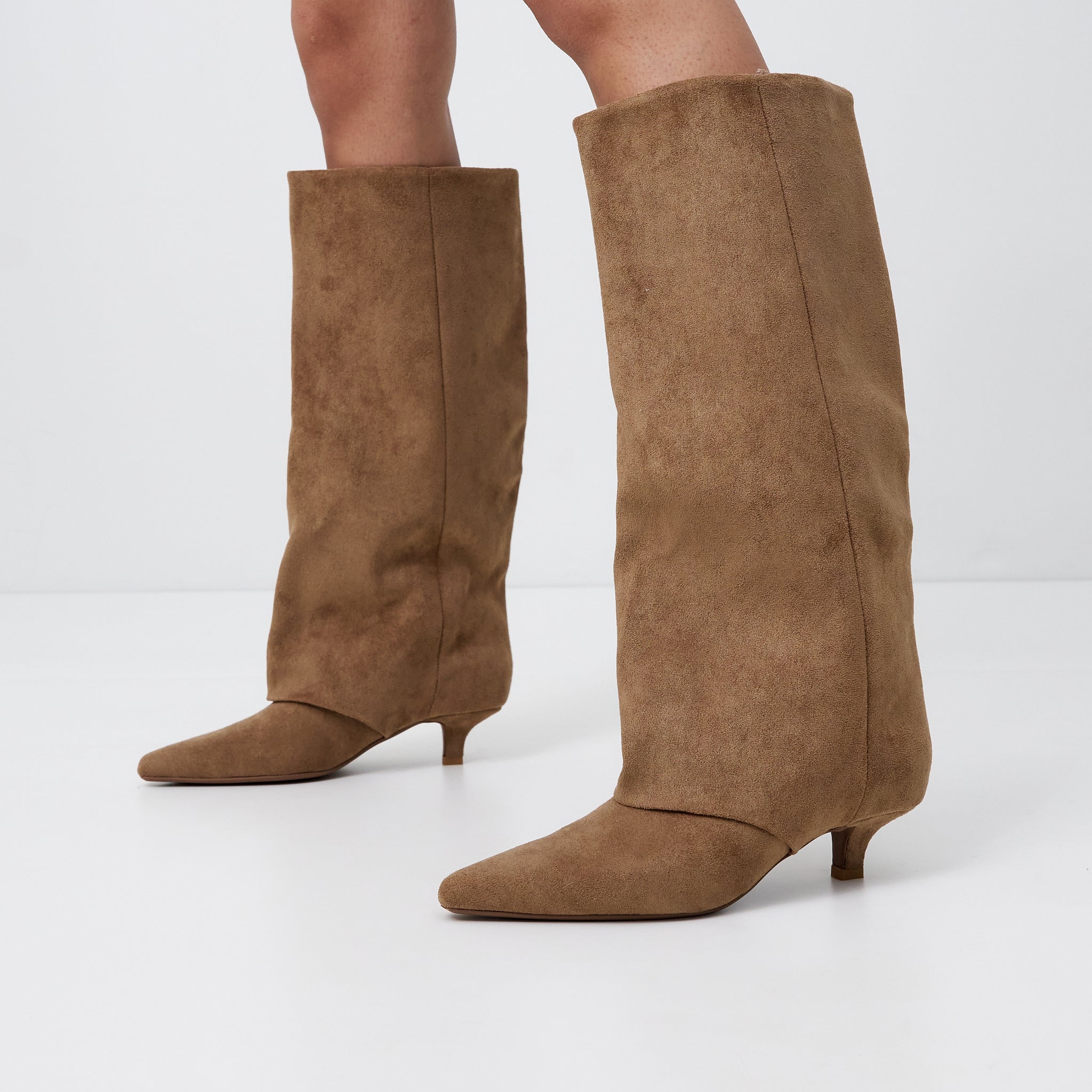 Pulp Zennith Women's Kitten Heel Knee Boots