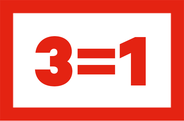 3=1