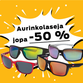 Aurinkolaseja jopa -50 %!