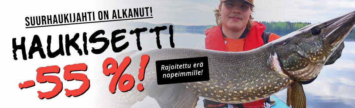 Haukisetti -55 %! Suurhaukijahti on alkanut!