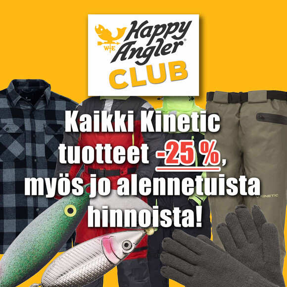 Kaikki Kinetic tuotteet -25 %, myös jo alennetuista hinnoista!