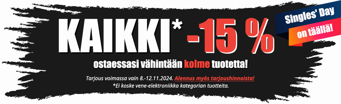 �� KAIKKI* -15 % ostaessasi vähintään 3 tuotetta!