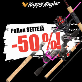 Paljon settejä jopa -50 %