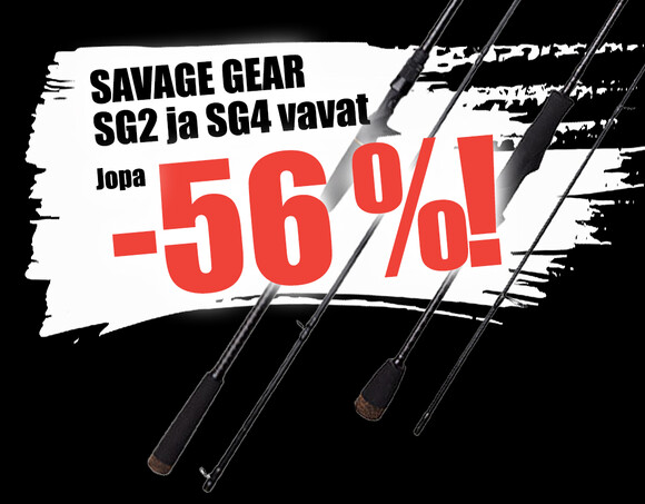 Savage Gear SG2 ja SG4 vavat jopa -56 %