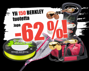 Yli 150 Berkley tuotetta jopa -62 %