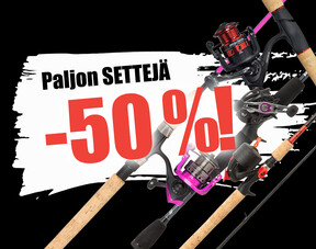 Paljon settejä -50 %!