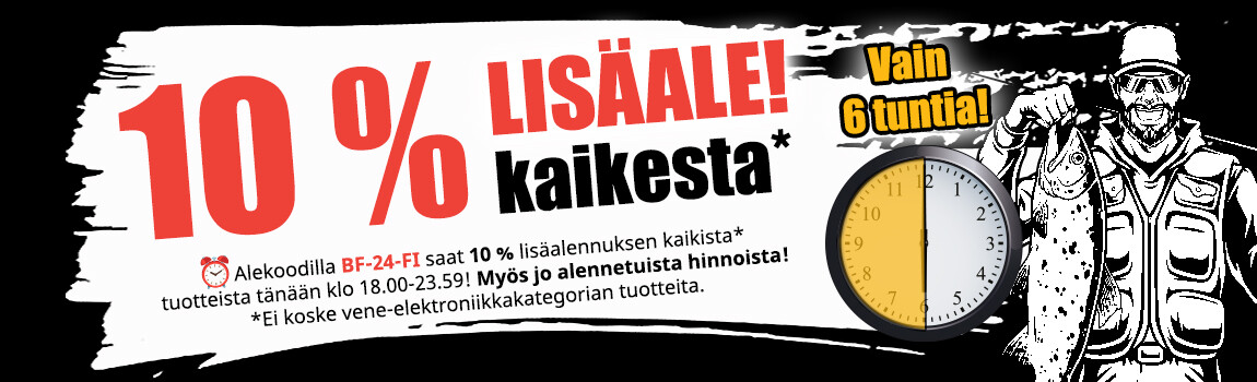 ⏰ 10 % LISÄALE kaikesta* — Vain 5 tuntia!