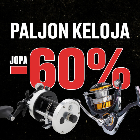 Paljon keloja, jopa -60 %