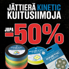 Jättierä Kinetic kuitusiimoja jopa -50 %