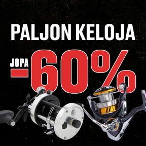 Paljon vapoja, jopa -60 %