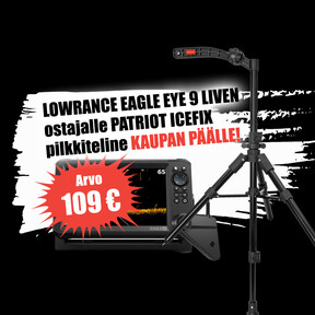 Lowrance Eagle Eye ostajalle Patriot IceFix pilkkiteline kaupan päälle