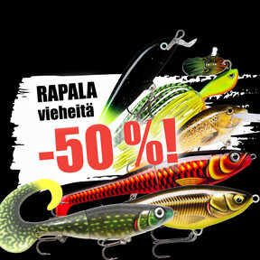 Rapala vieheitä -50 %