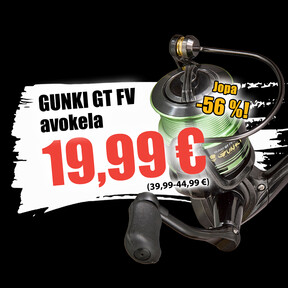 Gunki GT FV avokela 19,99 € (39,99-44,99 €) jopa -56 %