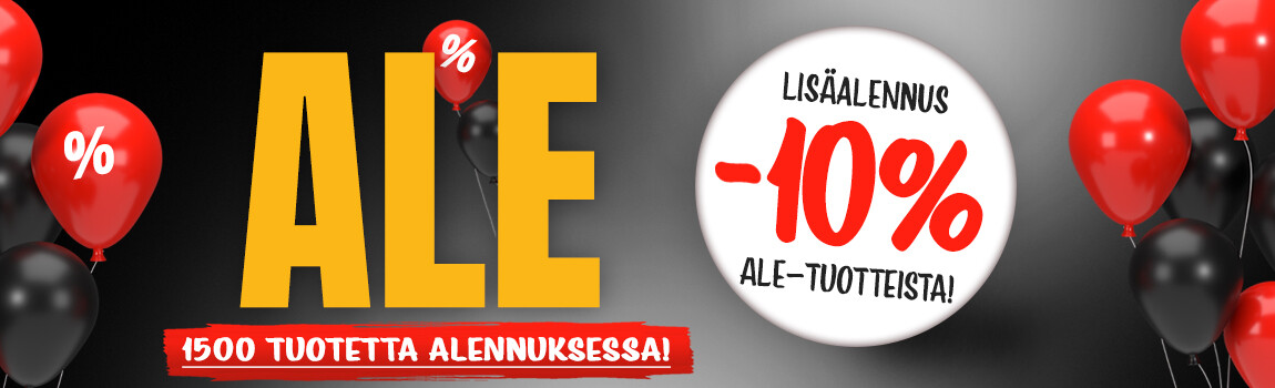 10 % LIS&Auml;ALENNUS kaikista ALE-tuotteista!