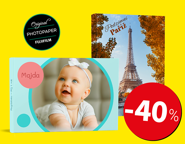 -40 % deLUXE Fotokniha pevná, cca A4