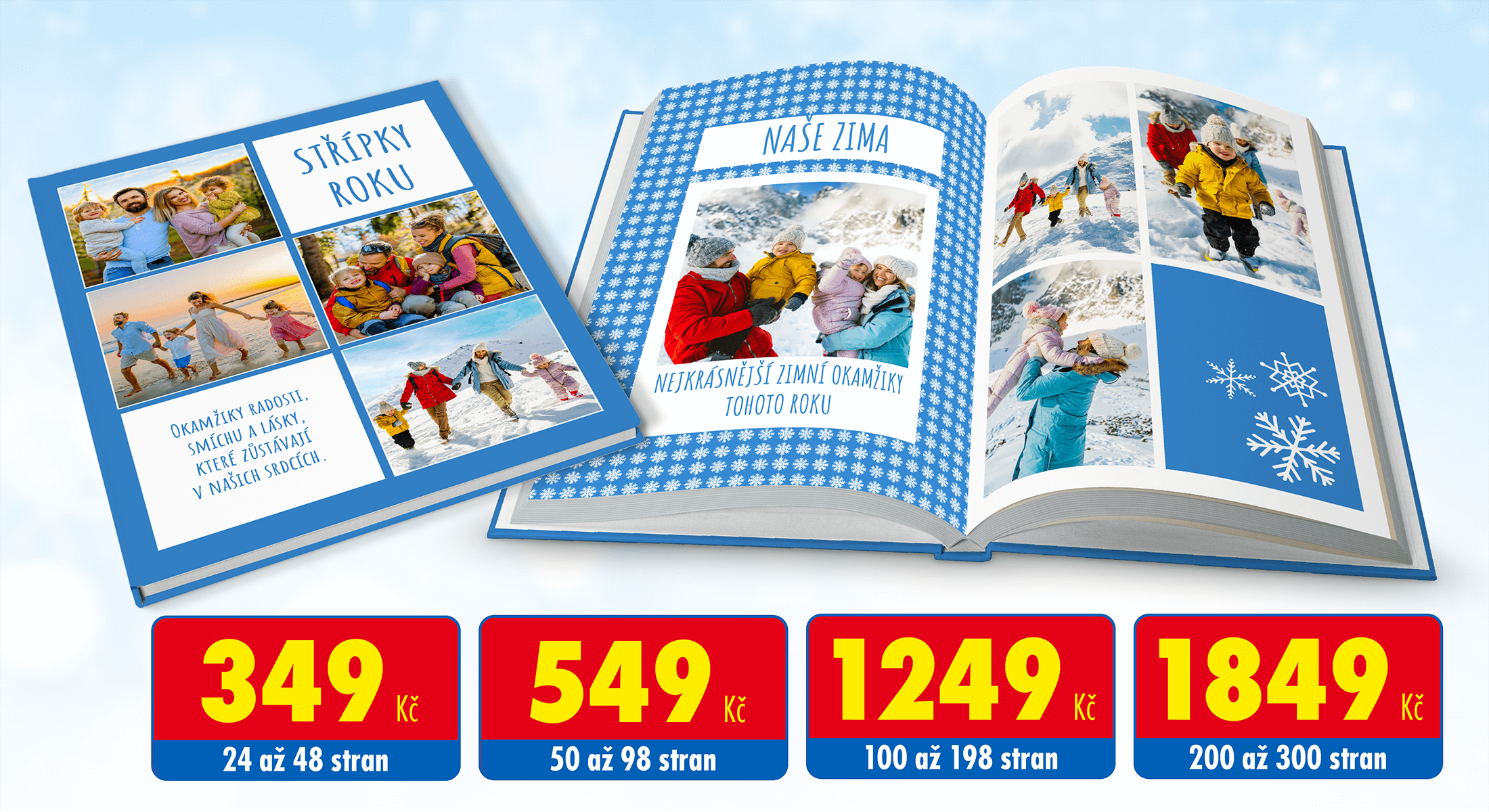 Senzační cena Fotokniha pevná, cca A4 na výšku