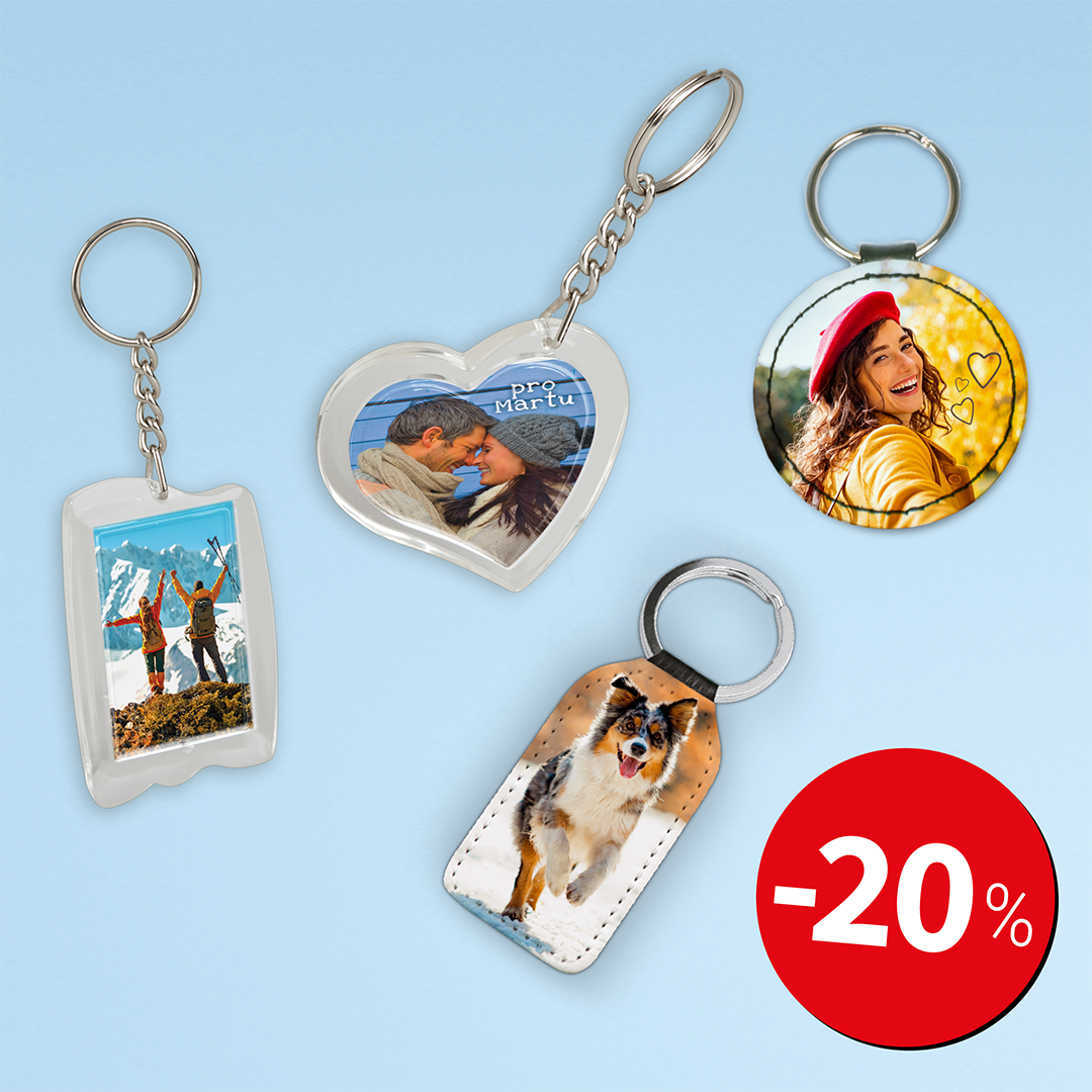 -20 % Přívěsky na klíče
