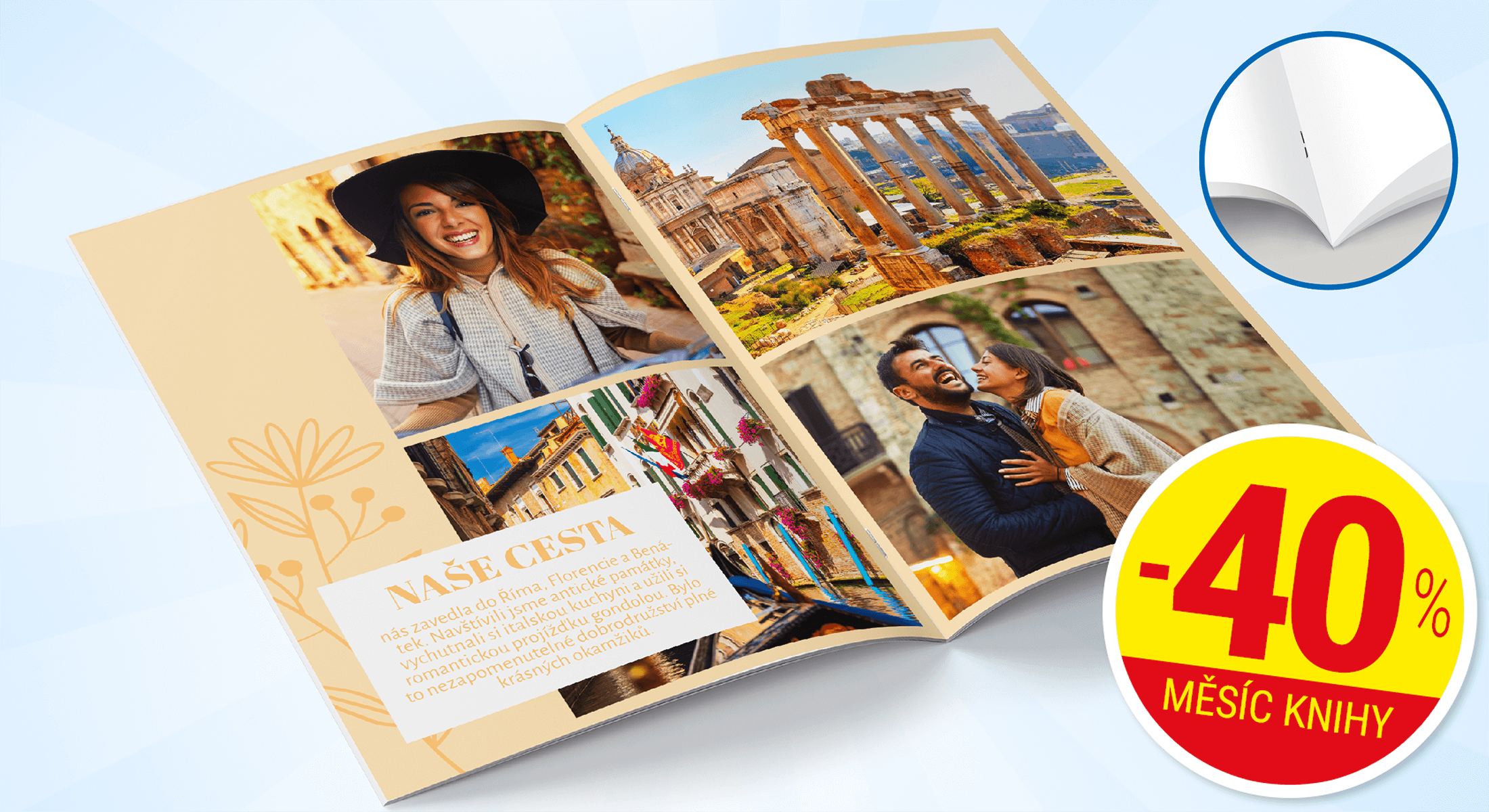 -40 % Fotokniha drátková, cca A4 na výšku