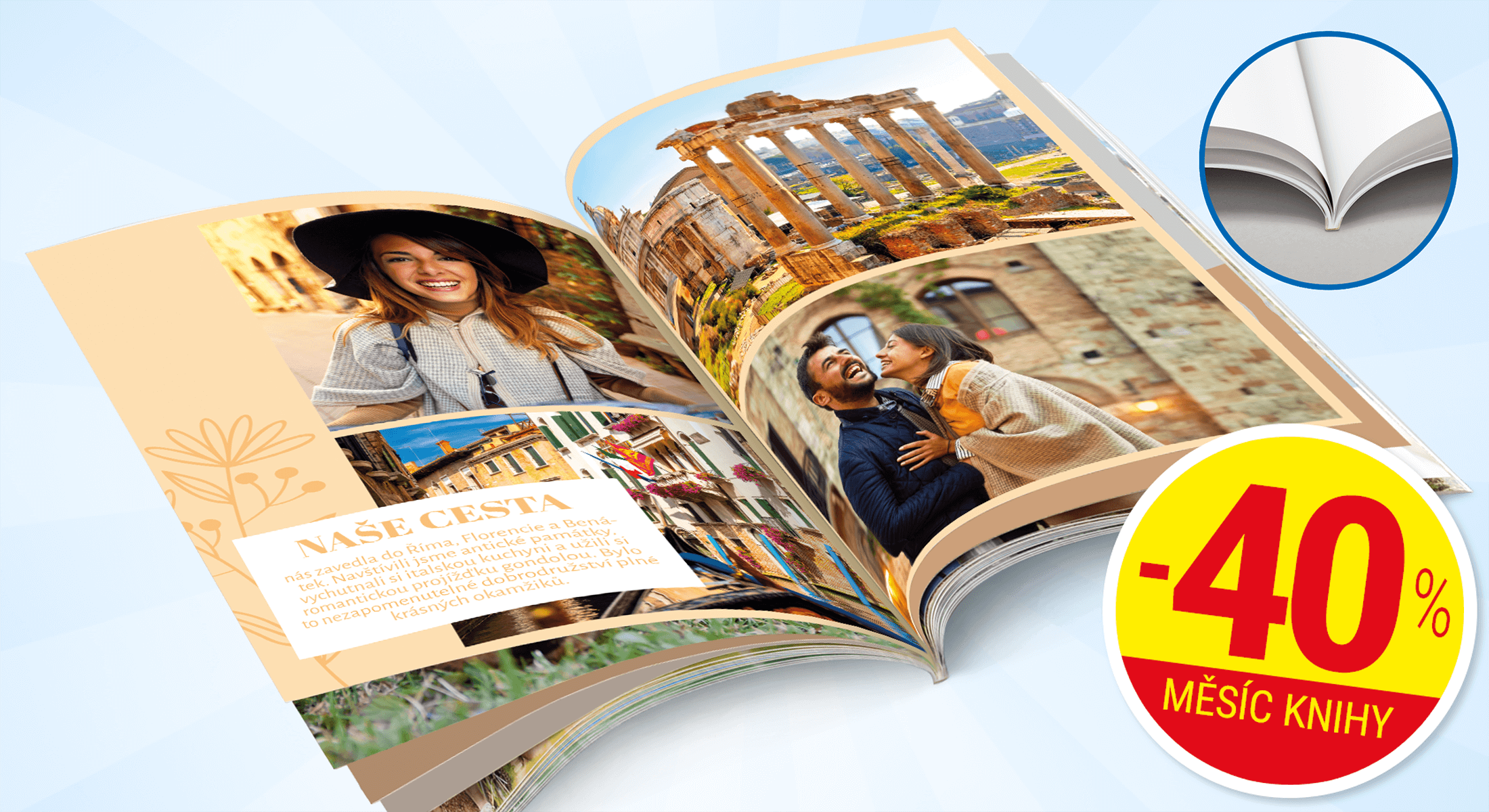 -40 % Fotokniha měkká, cca A4 na výšku