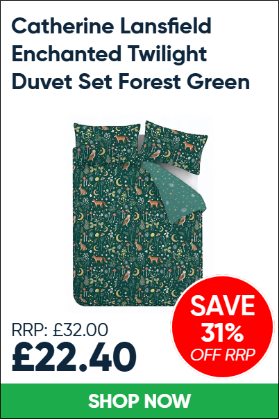 Catherine Lansfield Enchanted Twilight Duvet Set Forest Green