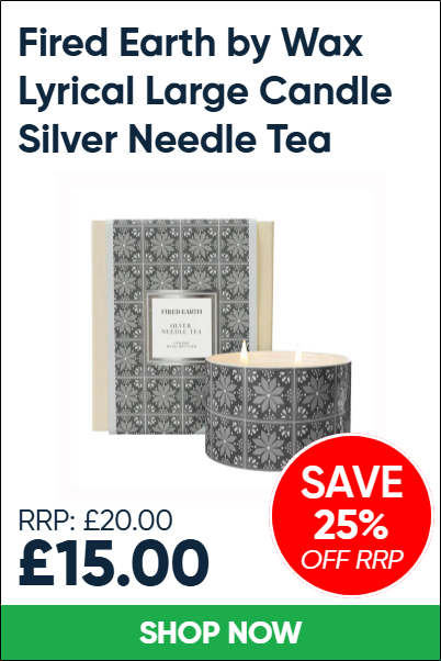 Fired Earth by Wax Lyrical Large Candle Silver Needle Tea