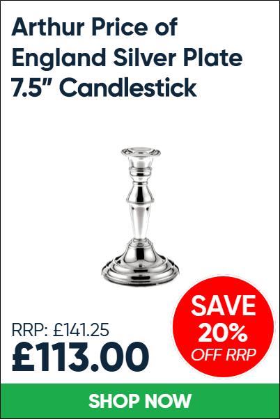 Arthur Price of England Silver Plate 7.5" Candlestick