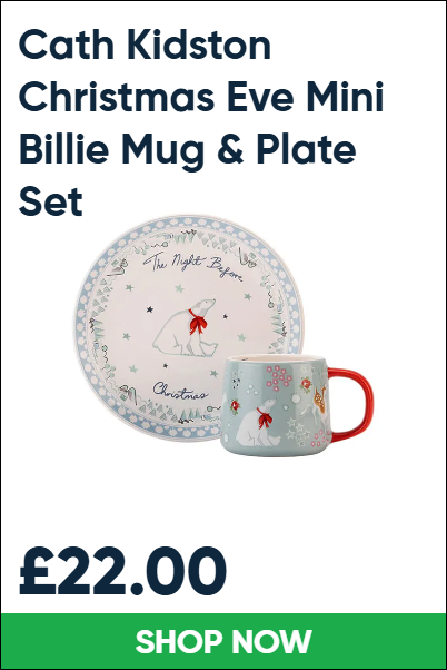 Cath Kidston Christmas Eve Mini Billie Mug & Plate Set