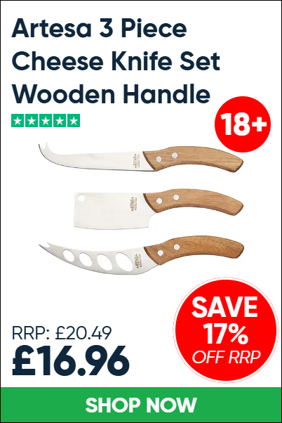 Artesa 3 Piece Cheese Knife Set Wooden Handle