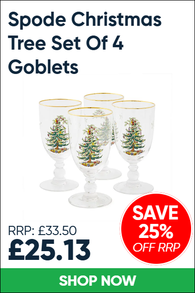 Spode Christmas Tree Set Of 4 Goblets