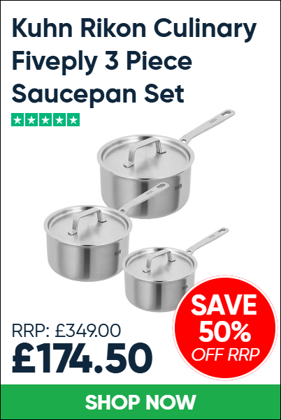 Kuhn Rikon Culinary Fiveply 3 Piece Saucepan Set