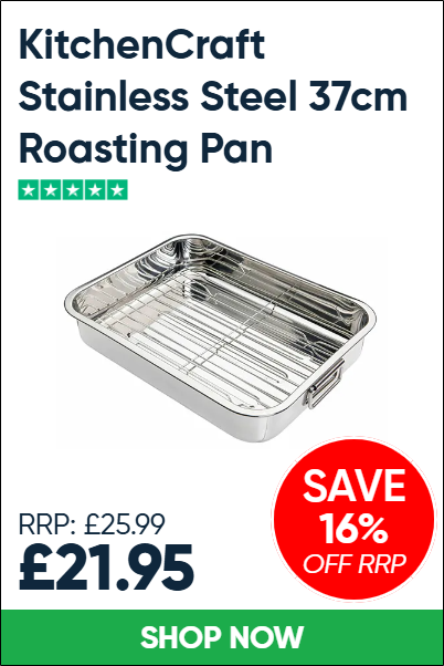 KitchenCraft Stainless Steel 37cm Roasting Pan